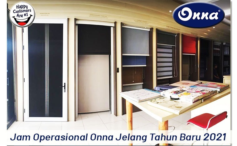 Jadwal Operasional Showroom Onna Jelang Tahun Baru 2021